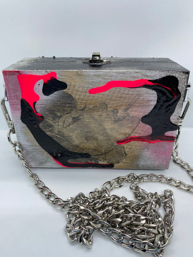 Pop-art Silver “smoke” Purse